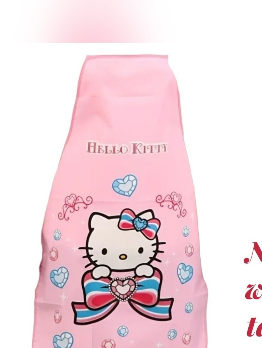 Hello Kitty Pink Bow Apron with Blue Accents